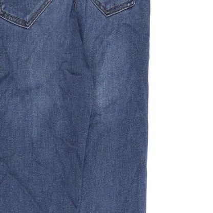 Topshop Womens Blue Cotton Skinny Jeans Size 28 in L30 in Extra-Slim Zip