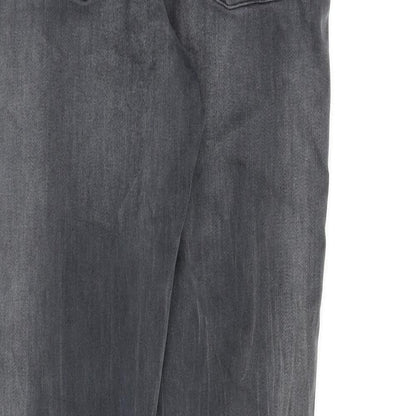 Scotch & Soda Womens Grey Cotton Straight Jeans Size 28 in L30 in Regular Zip