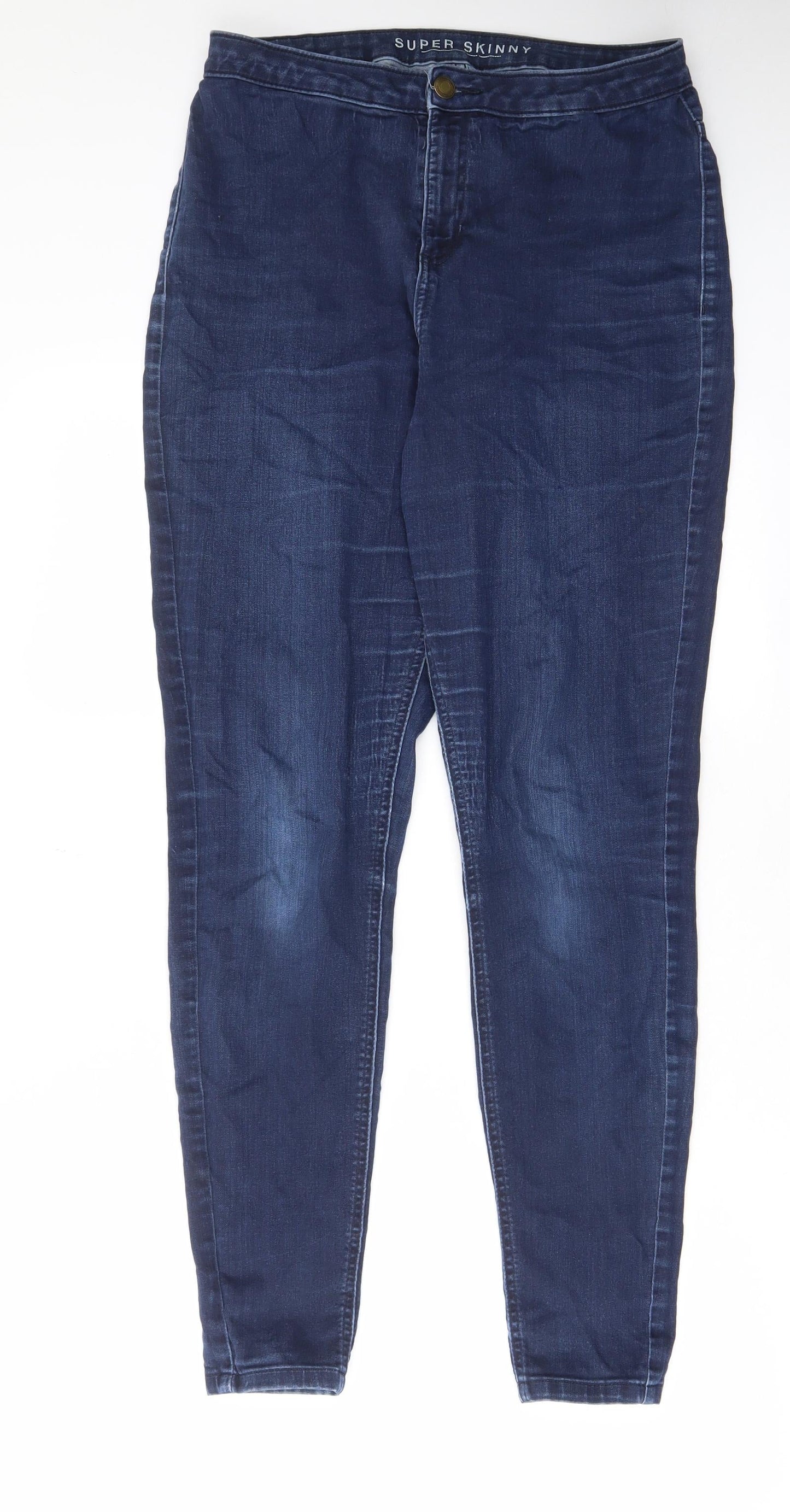Womens UK Size 14 Marks and Spencer Regular Fit Skinny Blue Jeans
