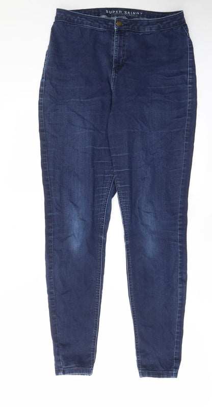 Womens UK Size 14 Marks and Spencer Regular Fit Skinny Blue Jeans