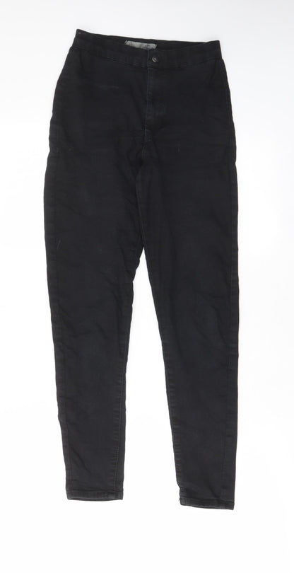 Topshop Womens Black Cotton Skinny Jeans Size 26 in L30 in Regular Zip - Pockets