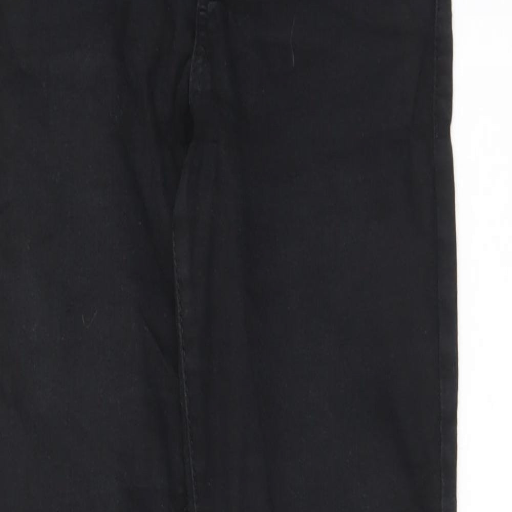 Topshop Womens Black Cotton Skinny Jeans Size 26 in L30 in Regular Zip - Pockets