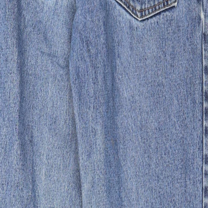 Zantos Womens Blue Cotton Straight Jeans Size 28 in L30 in Regular Zip - Pockets, Belt Loops