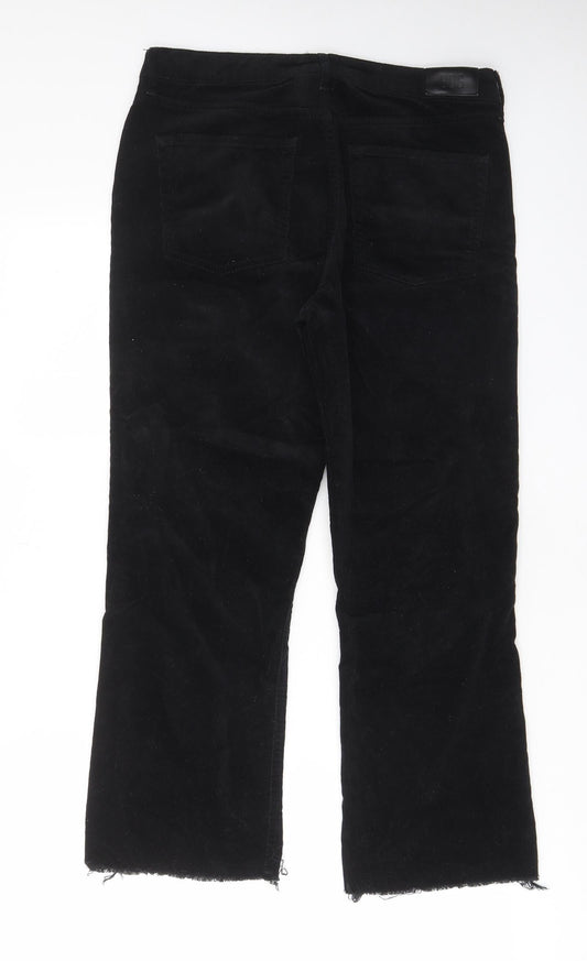 BDG Womens Black Cotton Trousers Size 32 in L26 in Regular Zip - Pockets, Belt Loops