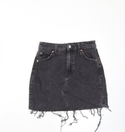 Womens UK Size 8 Topshop A-Line Denim Skirt