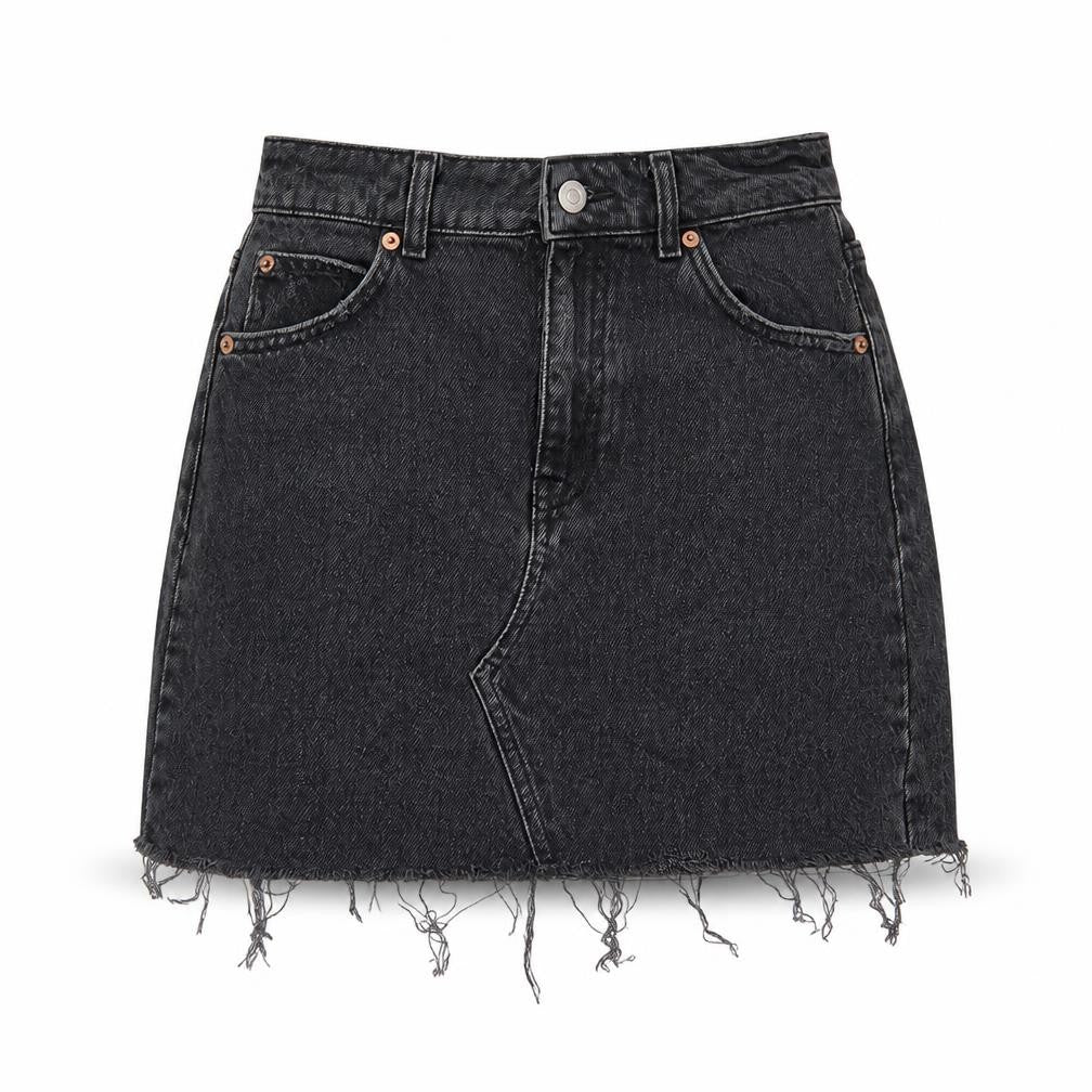 Womens UK Size 8 Topshop A-Line Denim Skirt