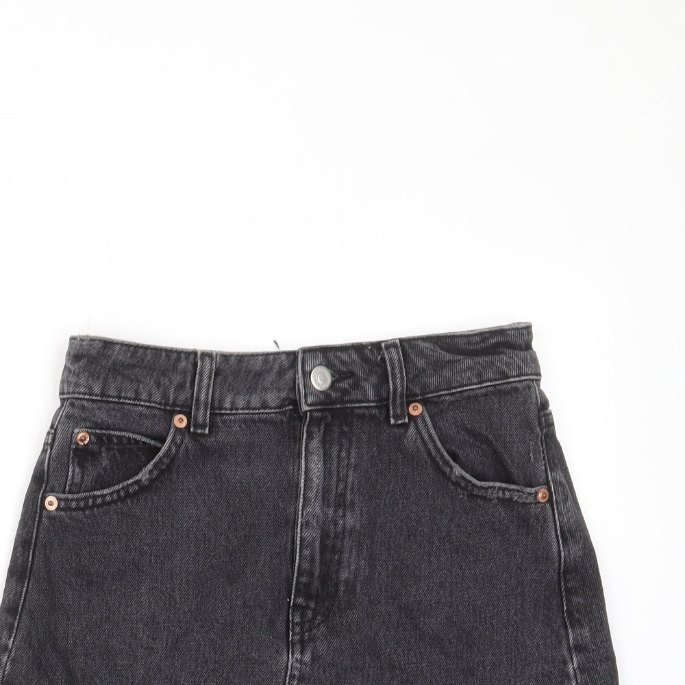 Womens UK Size 8 Topshop A-Line Denim Skirt