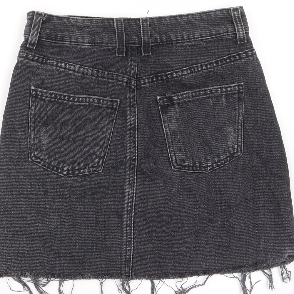 Womens UK Size 8 Topshop A-Line Denim Skirt