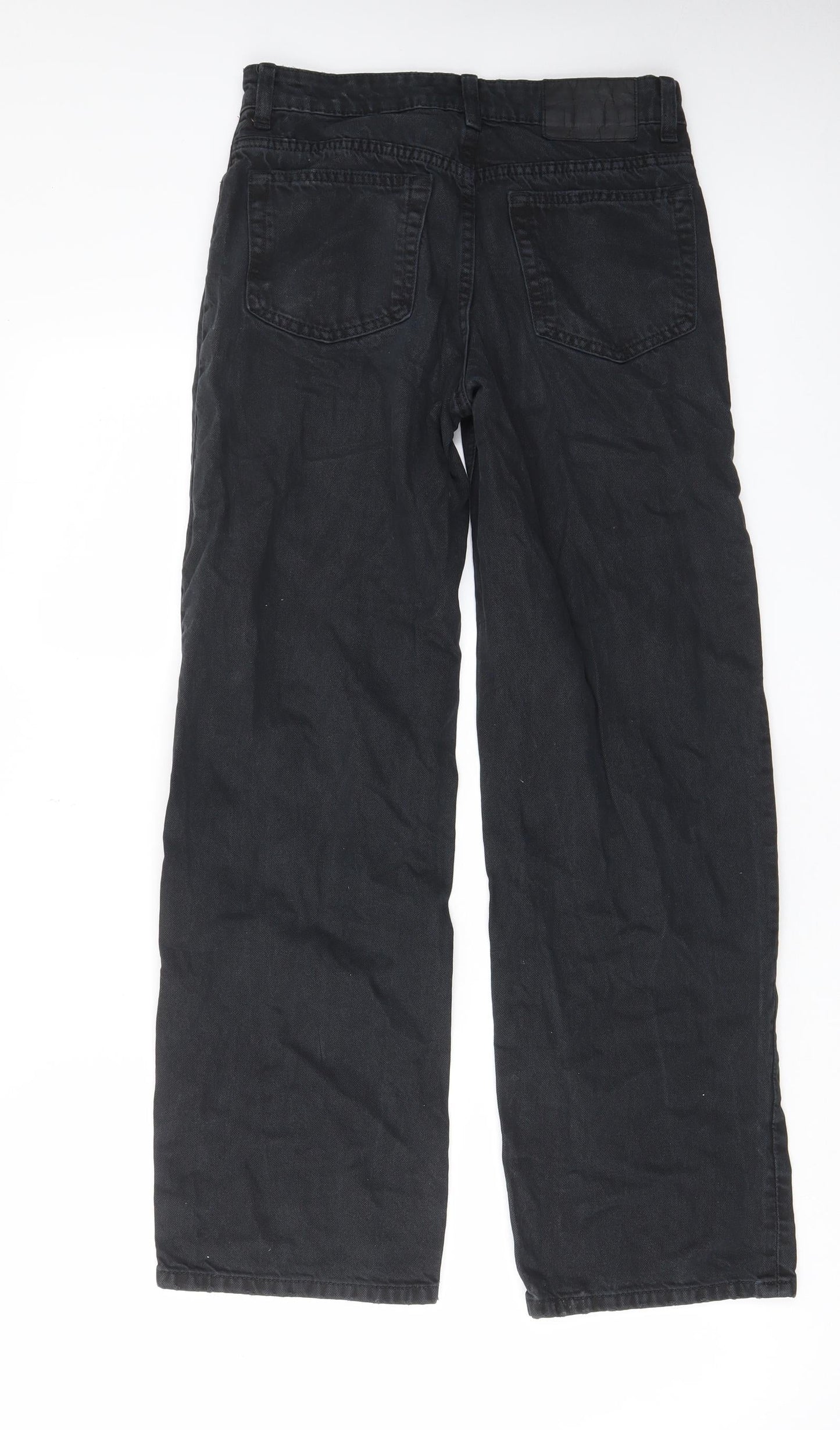 Womens UK Size 6 H&M Regular Fit Wide-Leg Grey Jeans