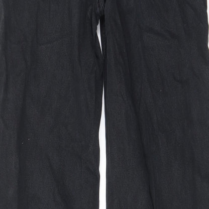 Womens UK Size 6 H&M Regular Fit Wide-Leg Grey Jeans