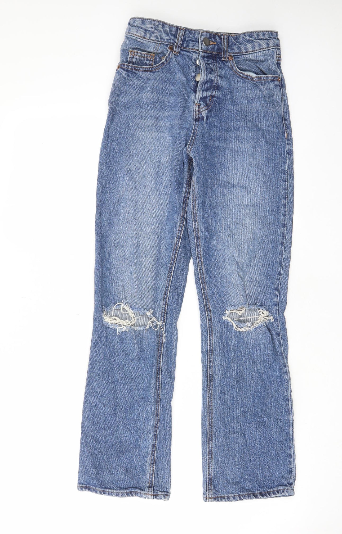 Womens UK Size 6 H&M Regular Fit Straight Blue Jeans
