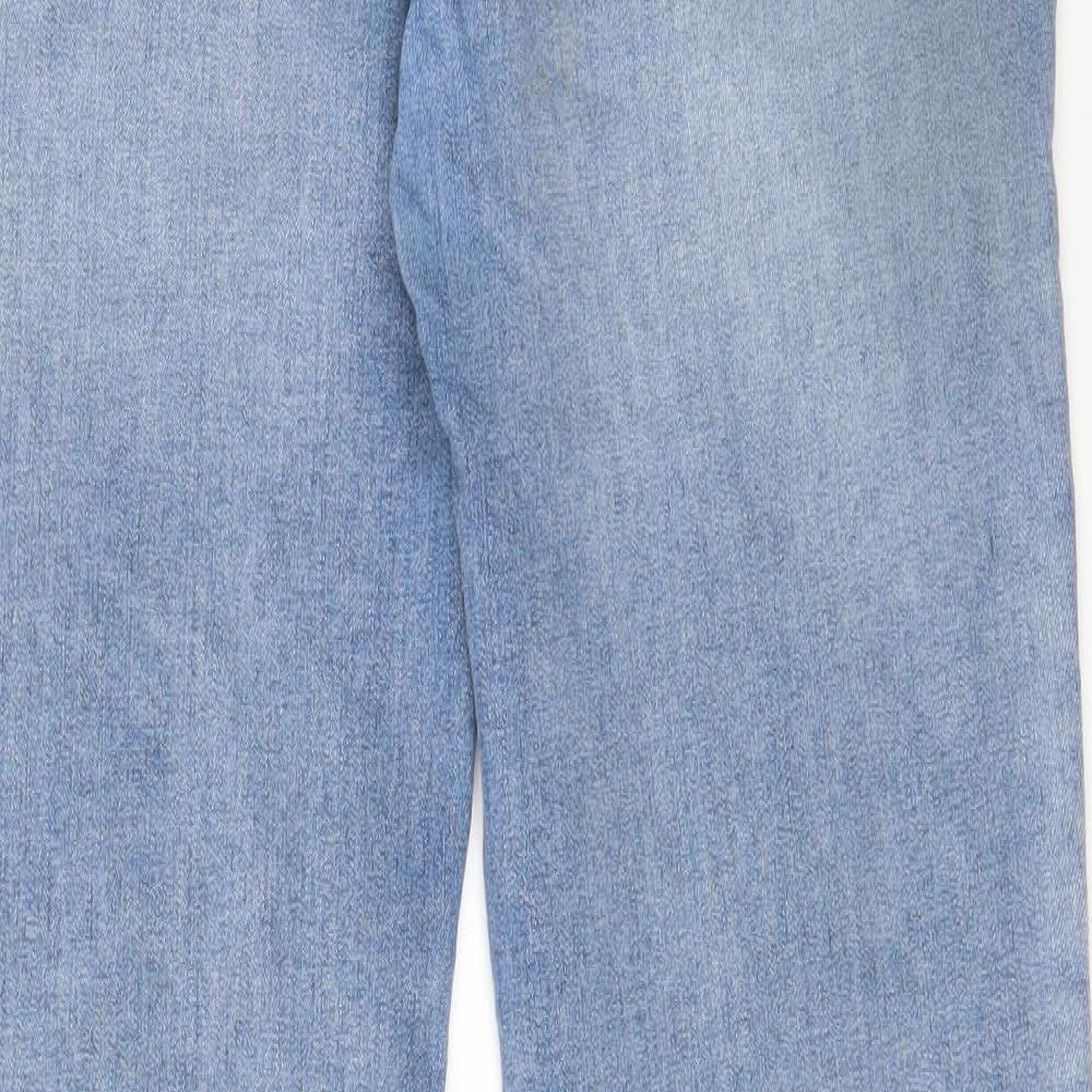 Gap Womens Blue Cotton Straight Jeans Size 10 L28 in Regular Zip - Pockets, Belt Loops, Logo