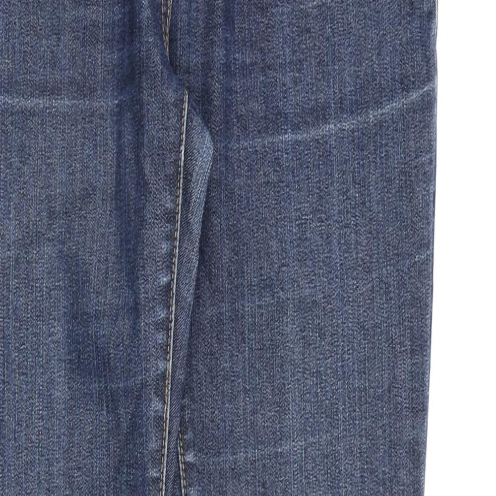 Et Vous Womens Blue Cotton Straight Jeans Size 10 L30 in Regular Zip