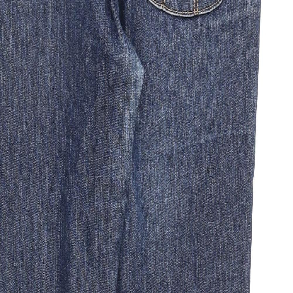 Et Vous Womens Blue Cotton Straight Jeans Size 10 L30 in Regular Zip