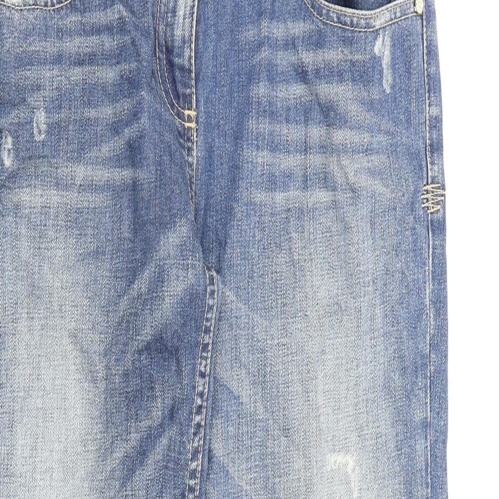 Johnnie B Mens Blue Cotton Straight Jeans Size 30 in L28 in Regular Zip