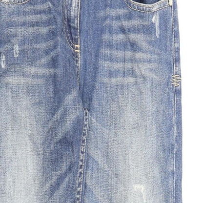 Johnnie B Mens Blue Cotton Straight Jeans Size 30 in L28 in Regular Zip