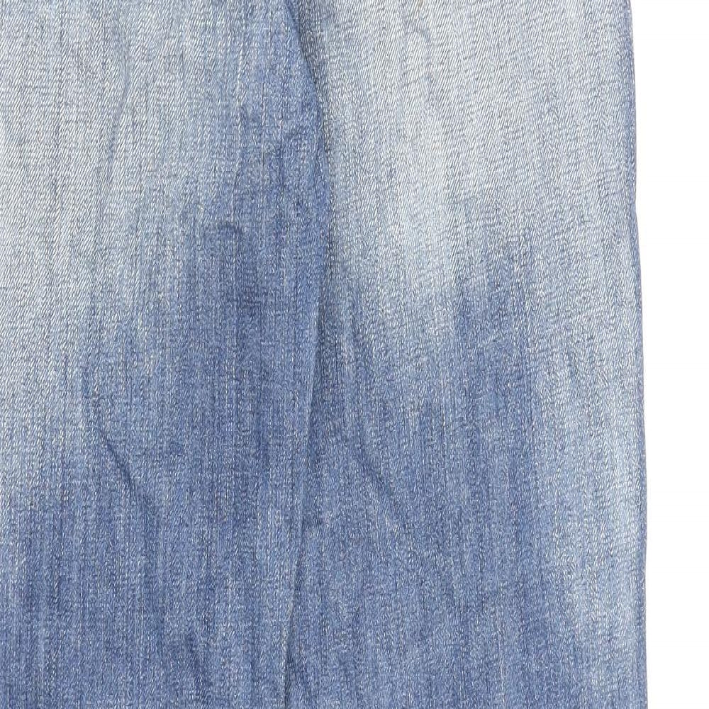 Johnnie B Mens Blue Cotton Straight Jeans Size 30 in L28 in Regular Zip