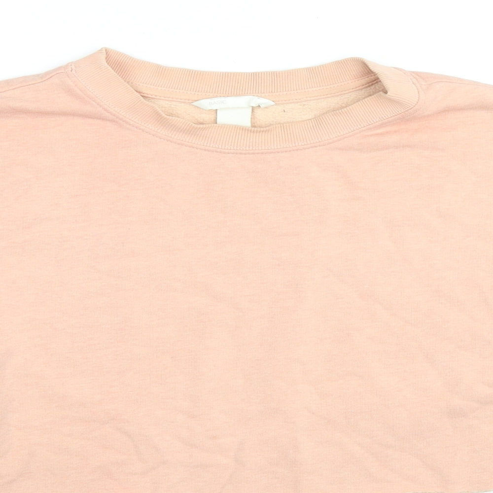 H&M Womens Beige Cotton Pullover Sweatshirt Size S Pullover - Cropped