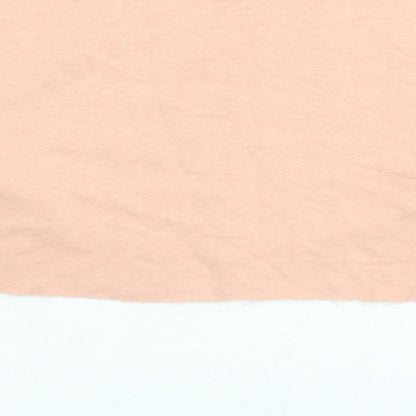 H&M Womens Beige Cotton Pullover Sweatshirt Size S Pullover - Cropped