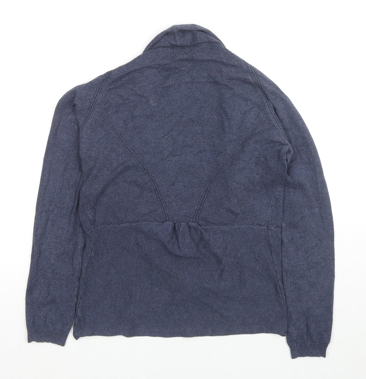 Old Khaki Womens Blue V-Neck Cotton Cardigan Jumper Size S