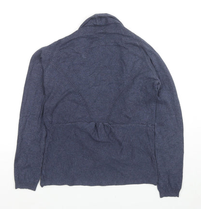 Old Khaki Womens Blue V-Neck Cotton Cardigan Jumper Size S