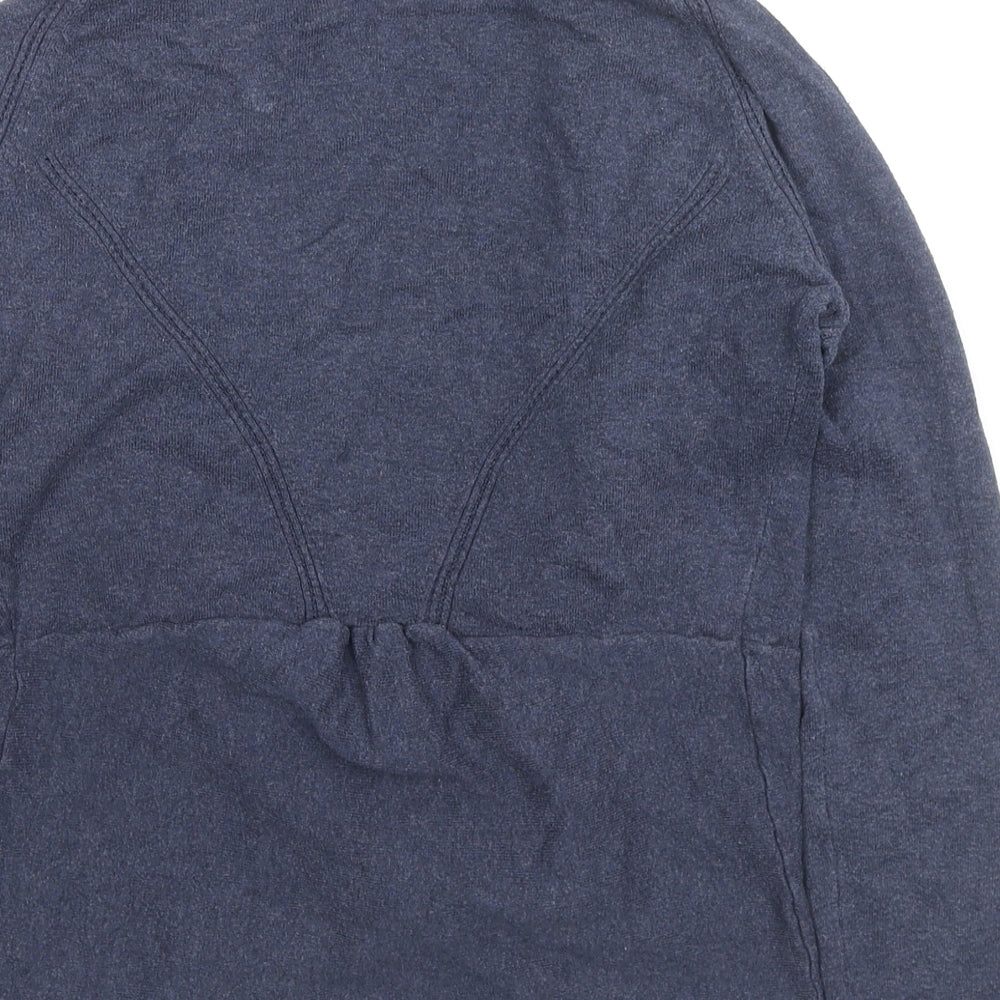 Old Khaki Womens Blue V-Neck Cotton Cardigan Jumper Size S