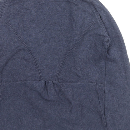Old Khaki Womens Blue V-Neck Cotton Cardigan Jumper Size S