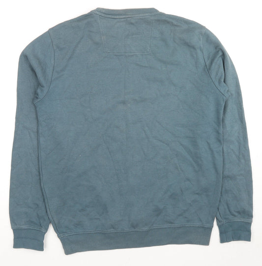 Mens UK Size S Crew Clothing Blue Pullover Sweatshirt
