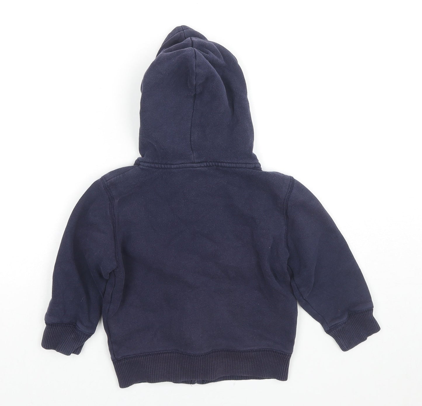 Gap Boys Blue Cotton Full Zip Hoodie Size 2 Years Zip - Logo