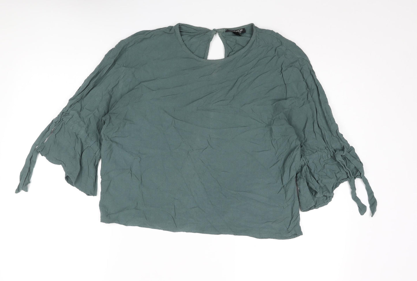 Womens UK Size 10 Topshop Grey Basic Blouse