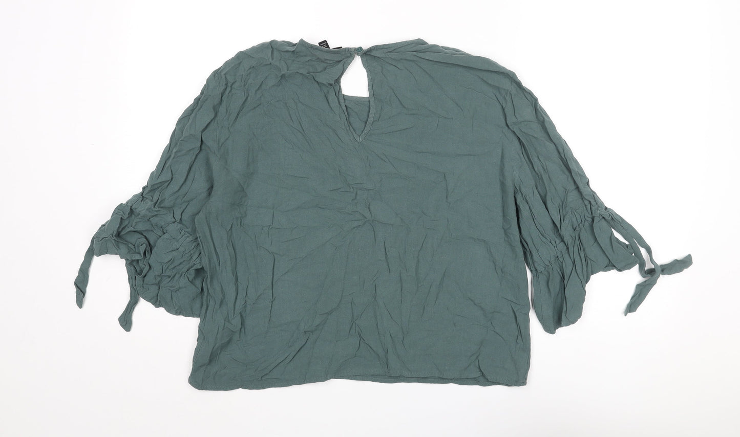 Womens UK Size 10 Topshop Grey Basic Blouse