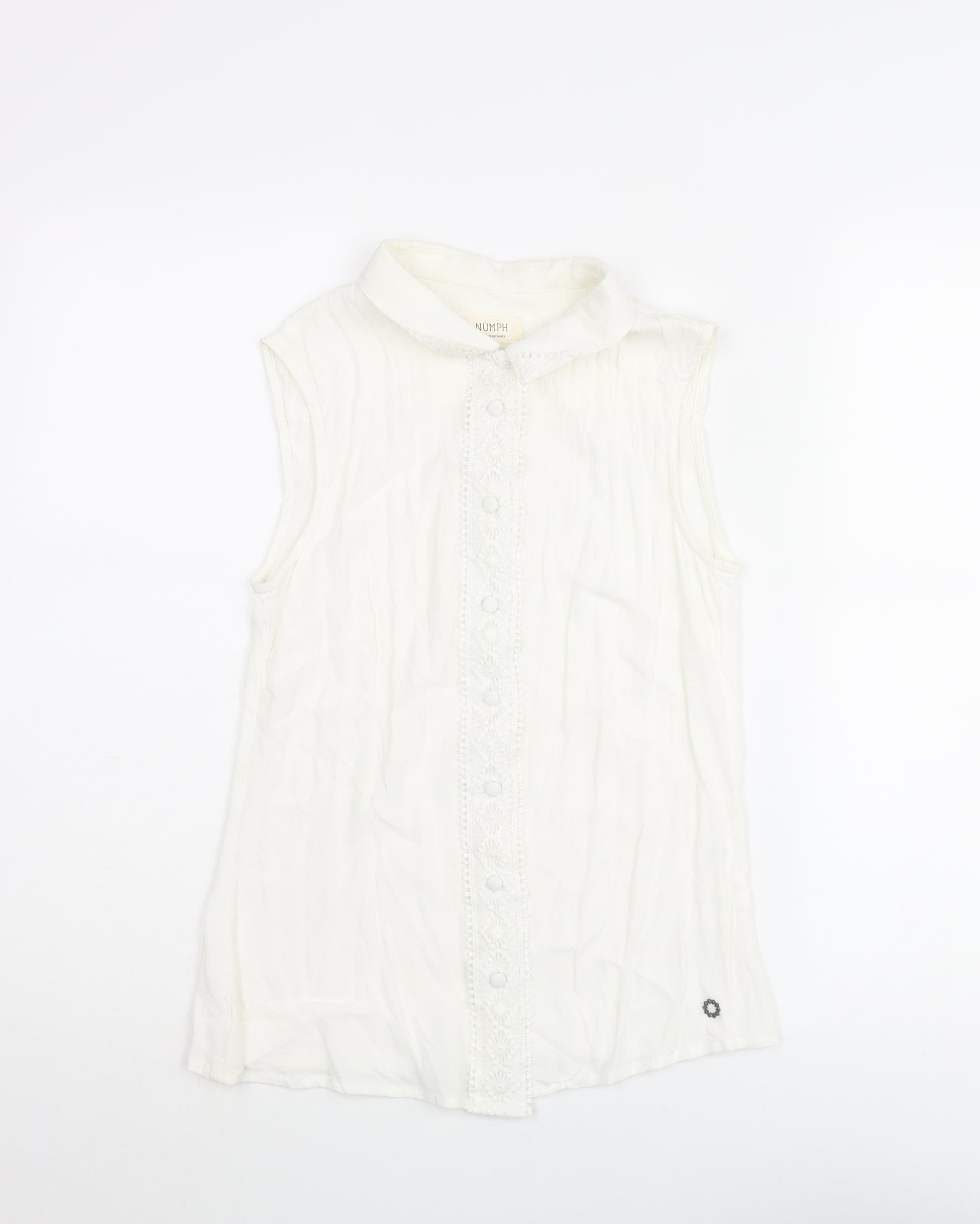 Womens UK Size 12 Nümph White Basic Blouse