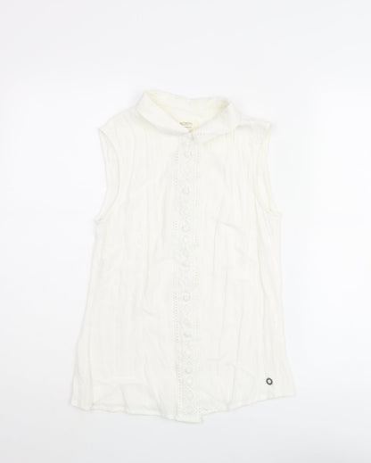 Womens UK Size 12 Nümph White Basic Blouse