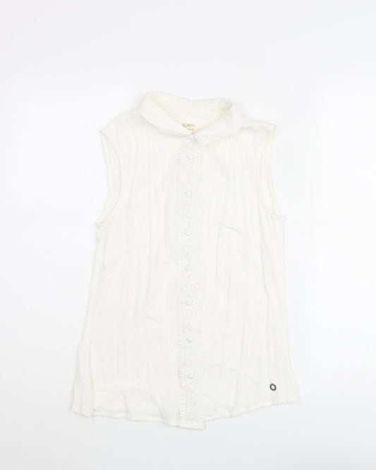 Womens UK Size 12 Nümph White Basic Blouse