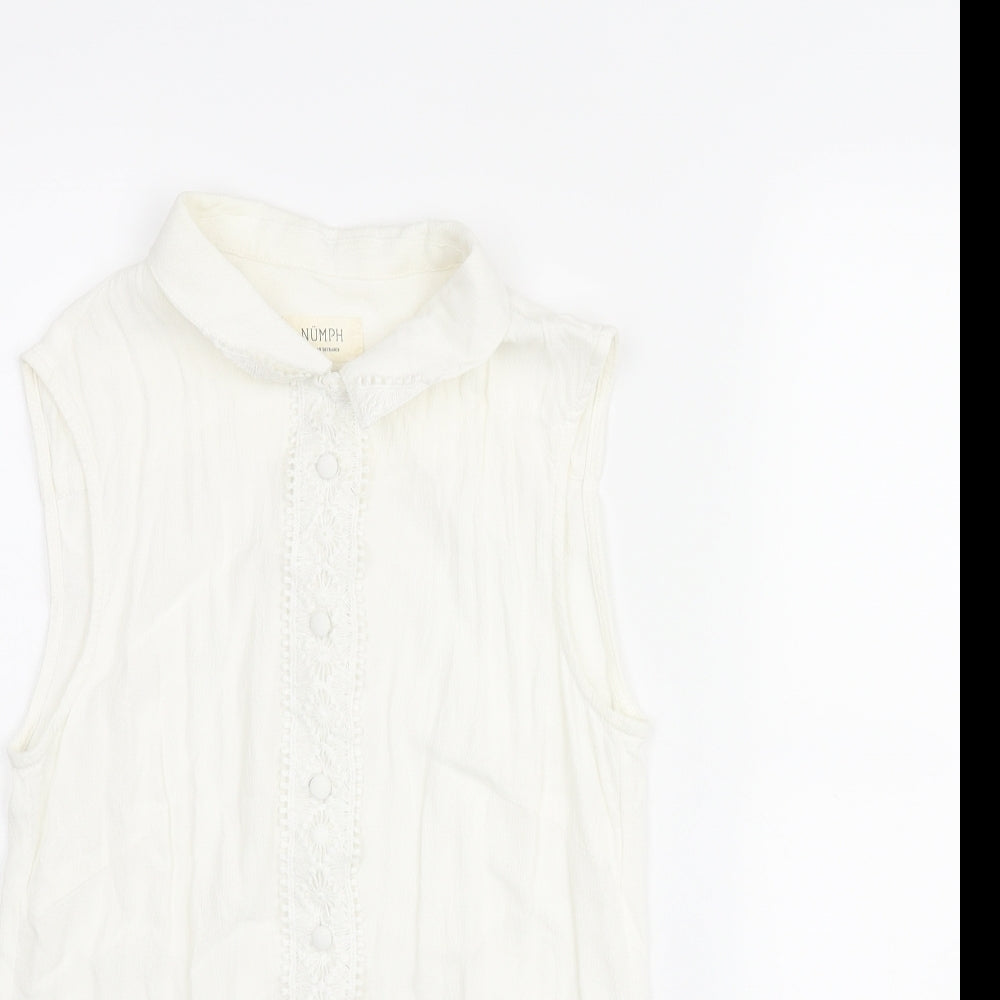 Womens UK Size 12 Nümph White Basic Blouse
