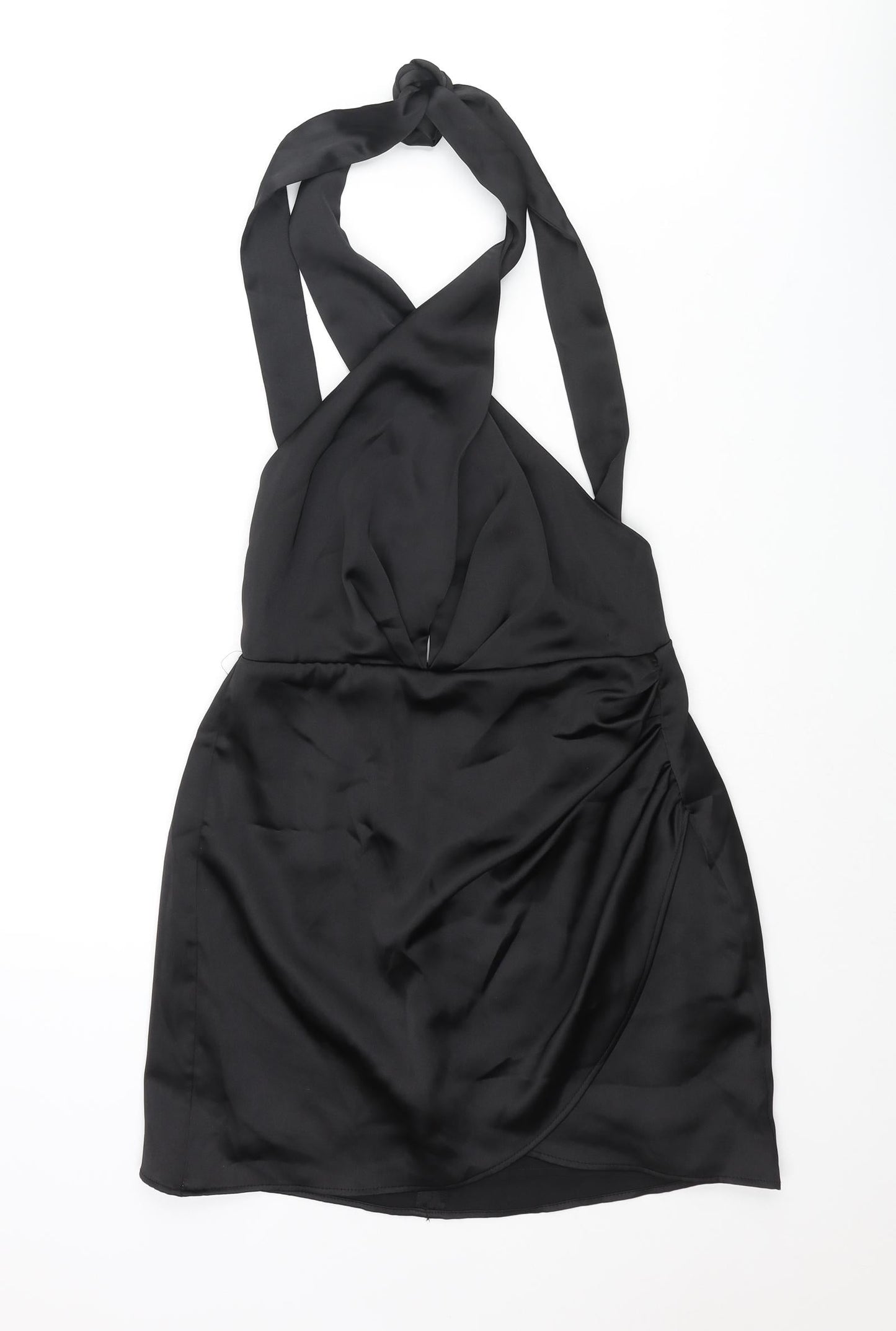 Womens UK Size S Zara Black Basic Blouse