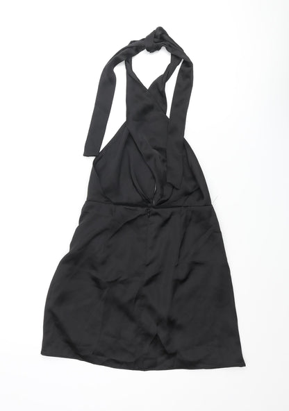 Womens UK Size S Zara Black Basic Blouse