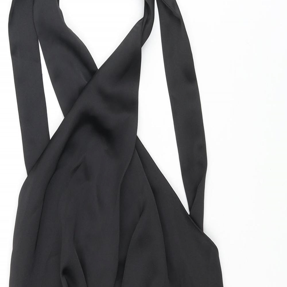 Womens UK Size S Zara Black Basic Blouse