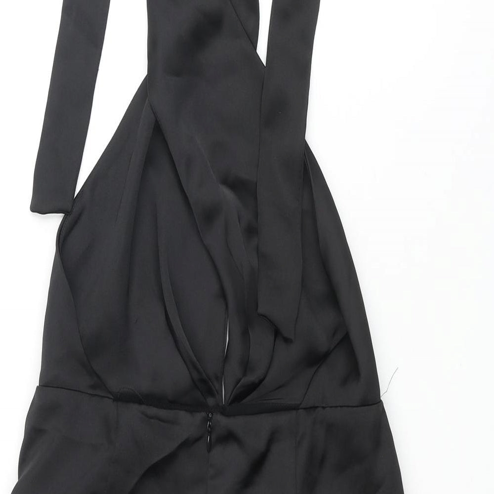 Womens UK Size S Zara Black Basic Blouse
