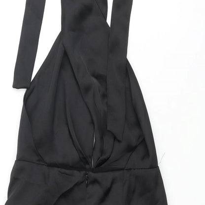Womens UK Size S Zara Black Basic Blouse