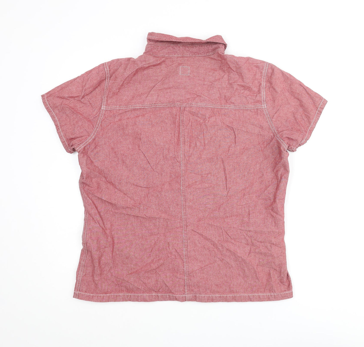 Womens UK Size XL Gap Red Basic Button-Up