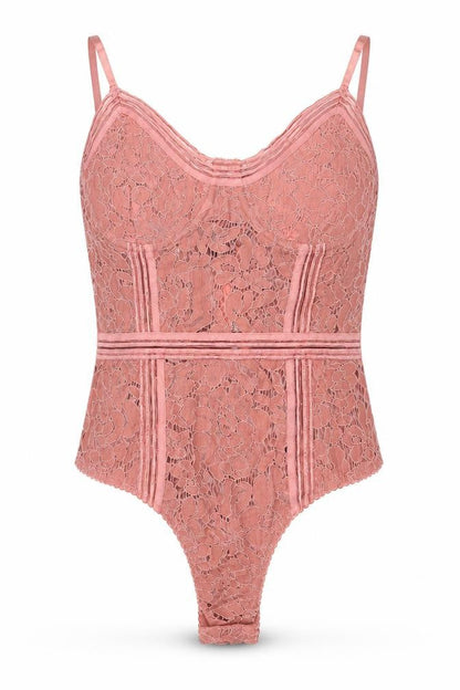 Womens UK Size 6 Missguided One-Piece Pink Bodysuit