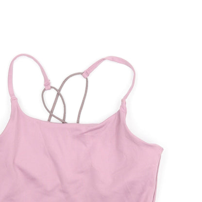 H&M Womens Purple Polyester Cropped Tank Size S Scoop Neck Pullover