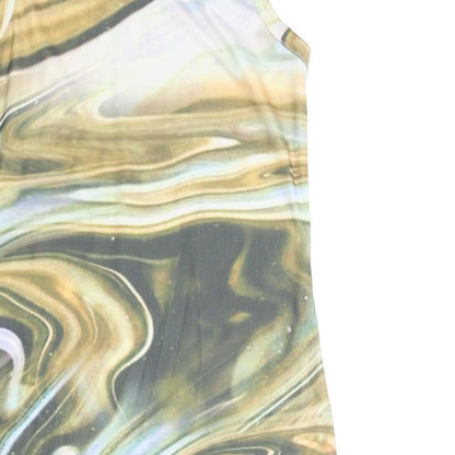 PRETTYLITTLETHING Womens Multicoloured Geometric Polyester Bodycon Size 8 Crew Neck Pullover - Marble Print