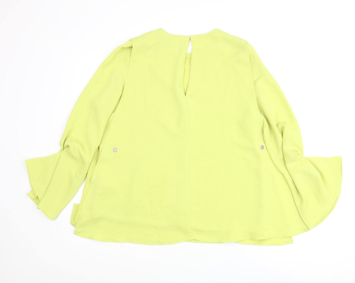 Autograph Womens Green Polyester Basic Blouse Size 10 Round Neck - Layered