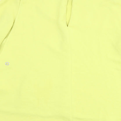 Autograph Womens Green Polyester Basic Blouse Size 10 Round Neck - Layered