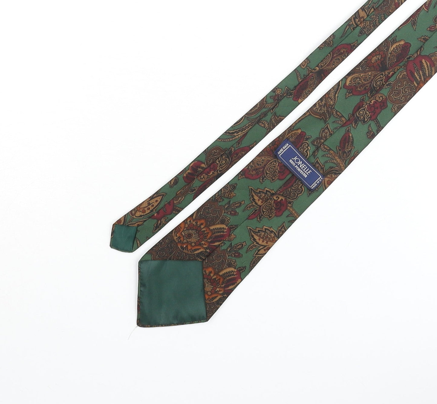 Jonelle Mens Multicoloured Geometric Polyester Pointed Tie One Size - Floral