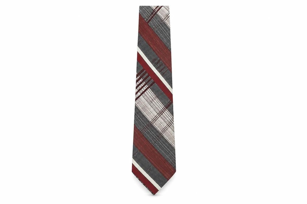 Mens Michaelsons Multicoloured Plaids & Checks  Pointed Tie