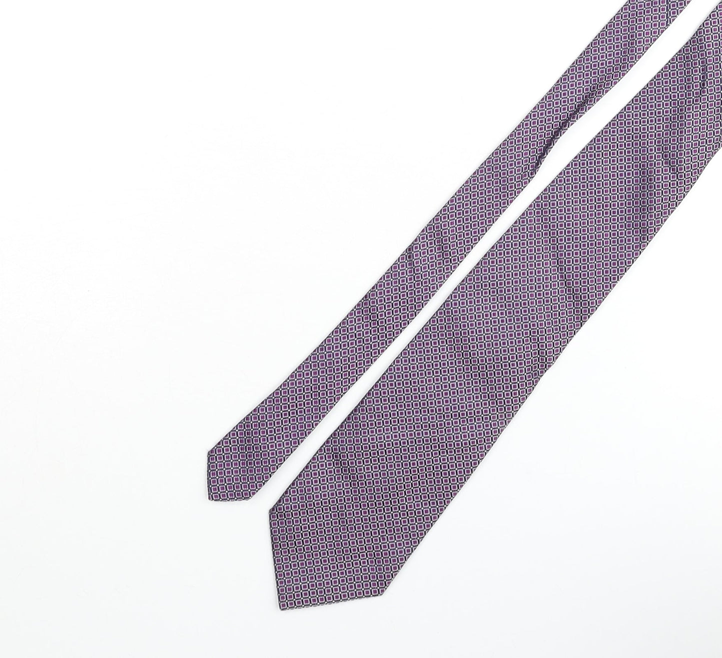 Racing Green Mens Multicoloured Plaids & Checks Silk Pointed Tie One Size