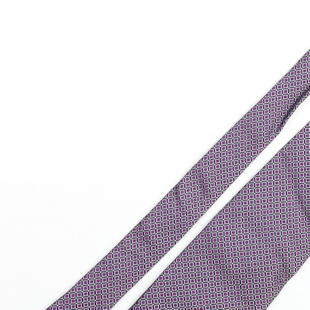 Racing Green Mens Multicoloured Plaids & Checks Silk Pointed Tie One Size